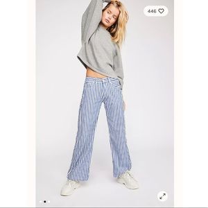 Zee Gee Why Sweeper Snap Stripe Wide-Leg Jeans 31